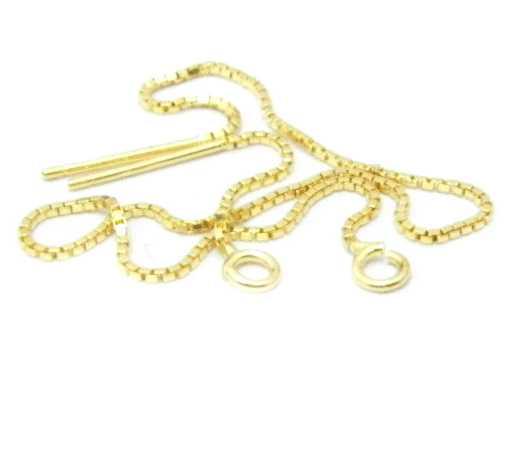 Vermeil Ring End Pull Through Earrings